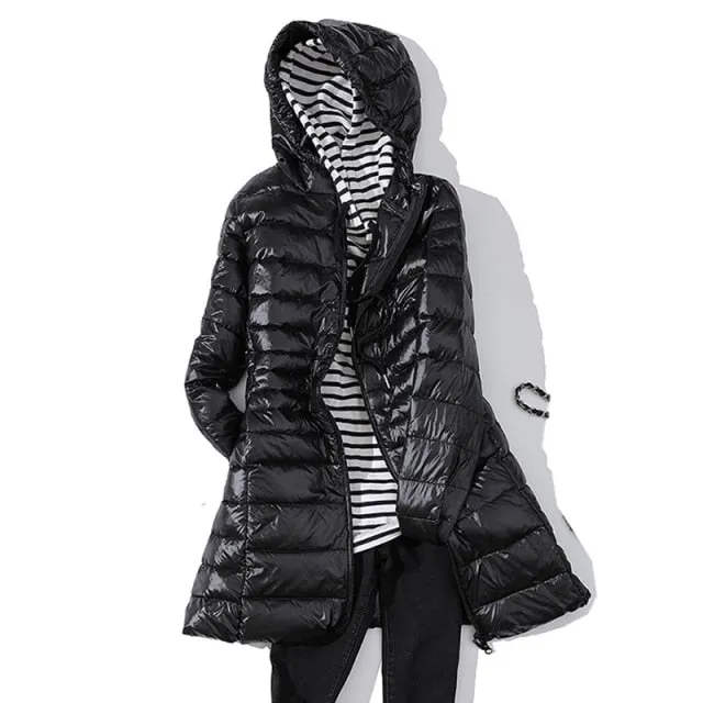 Long Down Jacket 7XL Plus size Women Winter Ultra Light Down Jacket Women With Hooded Down Coat-1