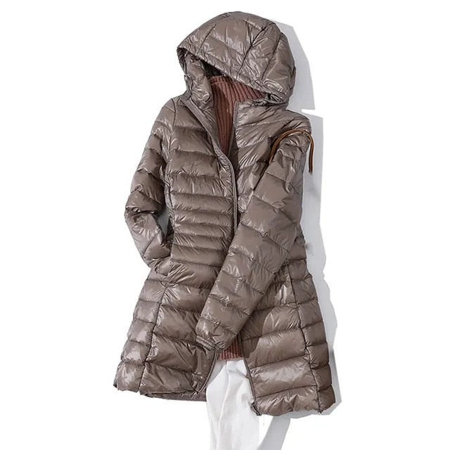 Long Down Jacket 7XL Plus size Women Winter Ultra Light Down Jacket Women With Hooded Down Coat-1