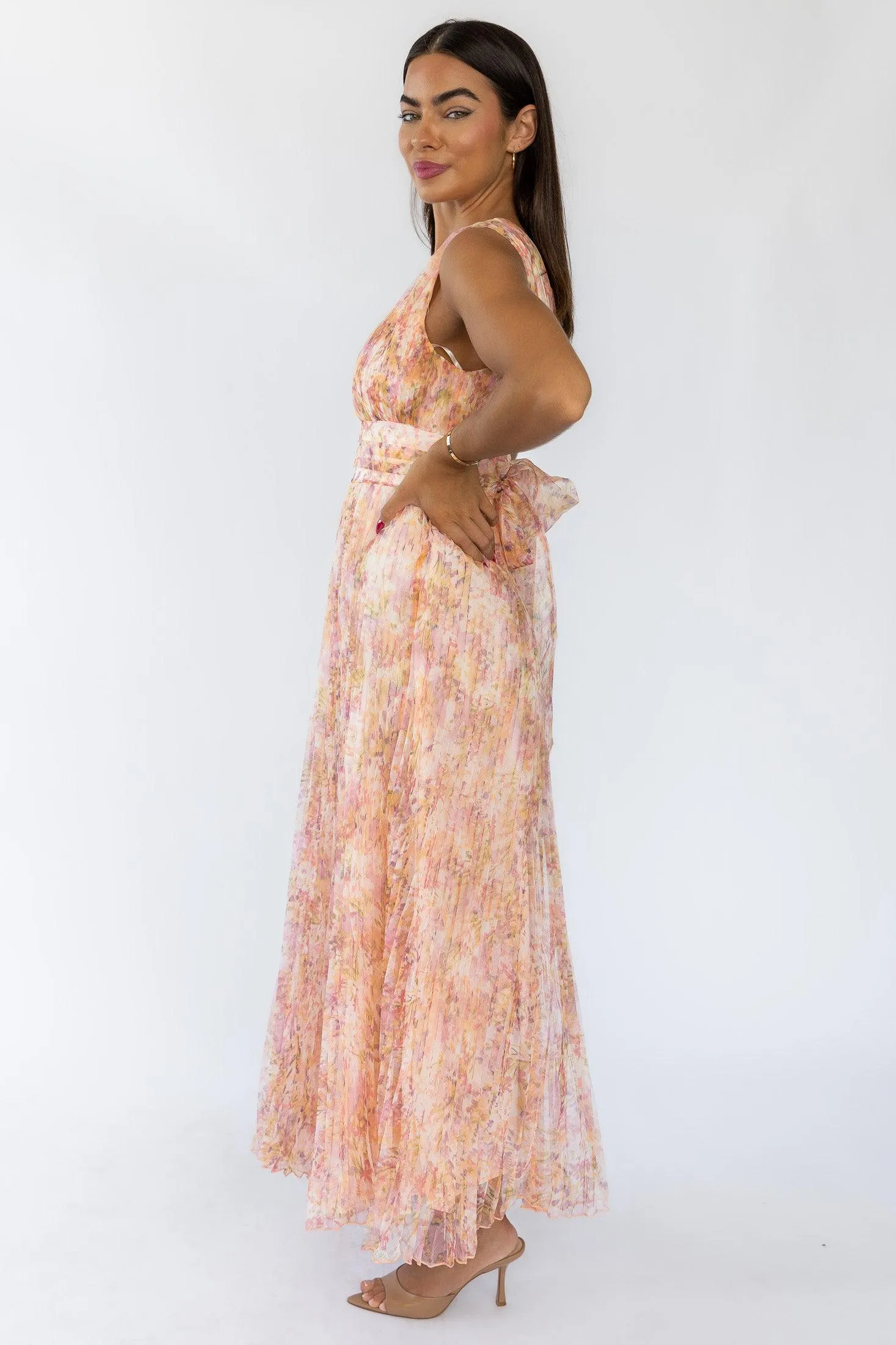 Malena Floral V-Neck Maxi Dress - Final Sale