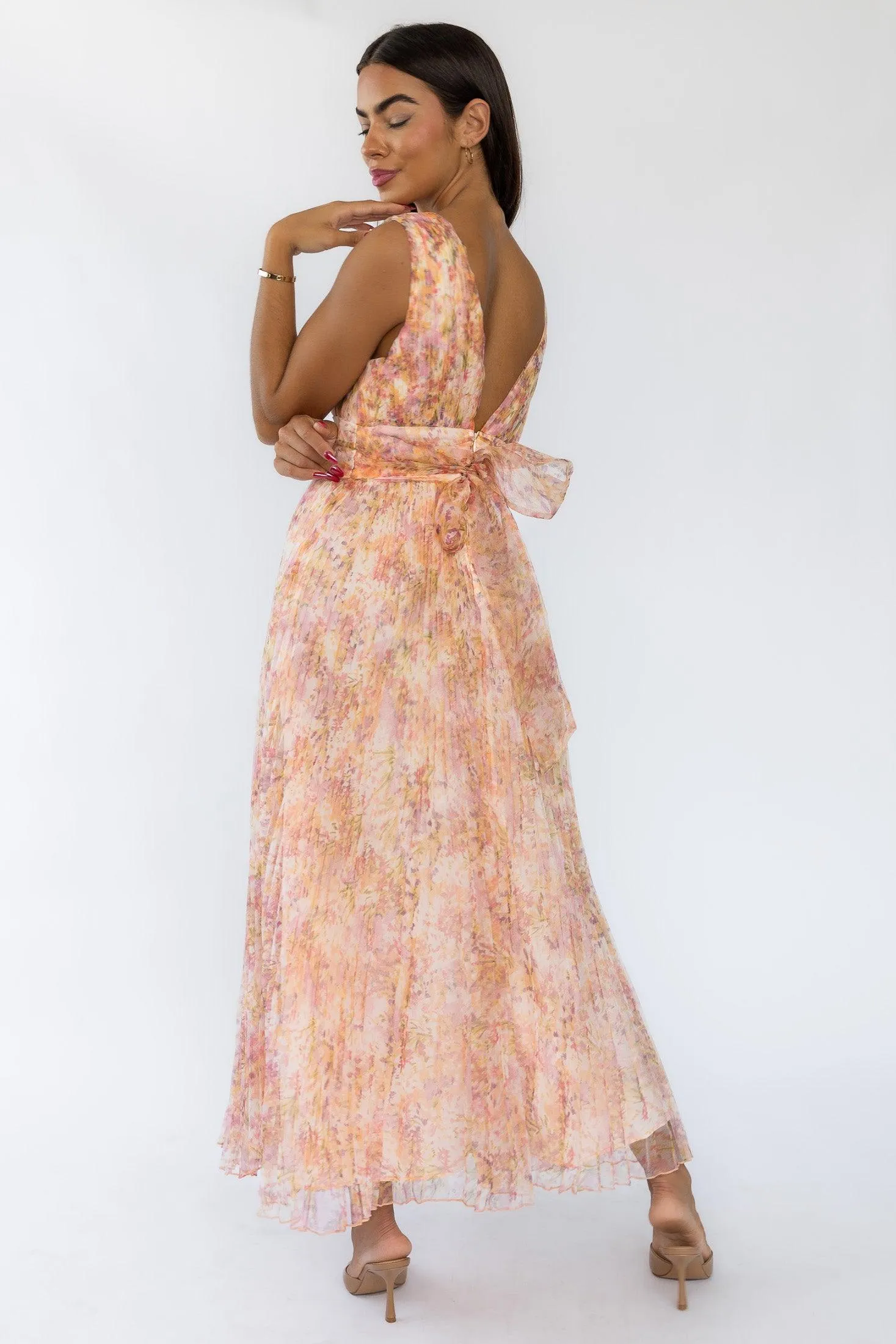 Malena Floral V-Neck Maxi Dress - Final Sale