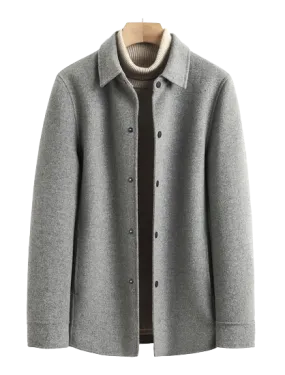 Mens Corbin Front Button Wool Coat