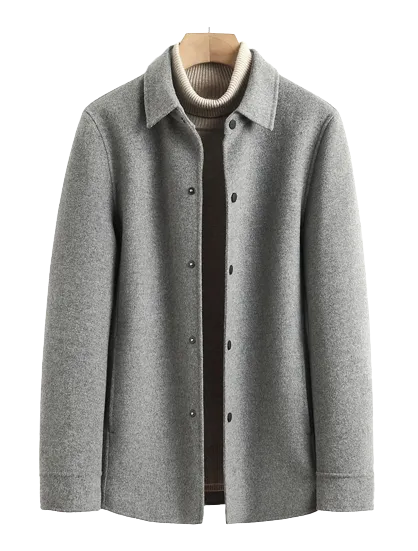 Mens Corbin Front Button Wool Coat