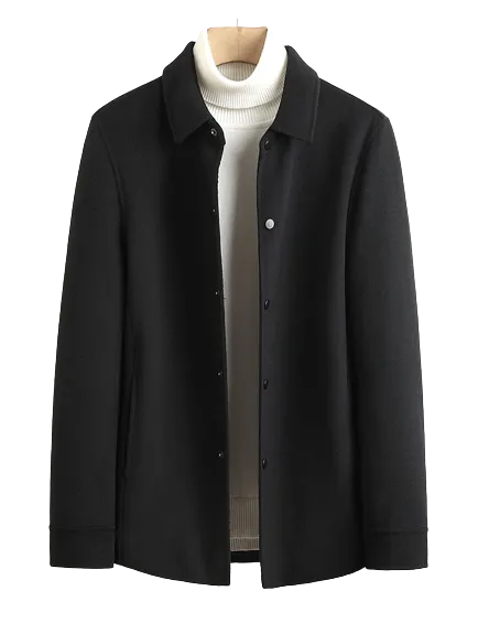 Mens Corbin Front Button Wool Coat