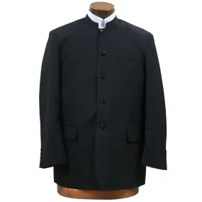 Men's Plain Suit Clerical Coat Wool Blend 4700