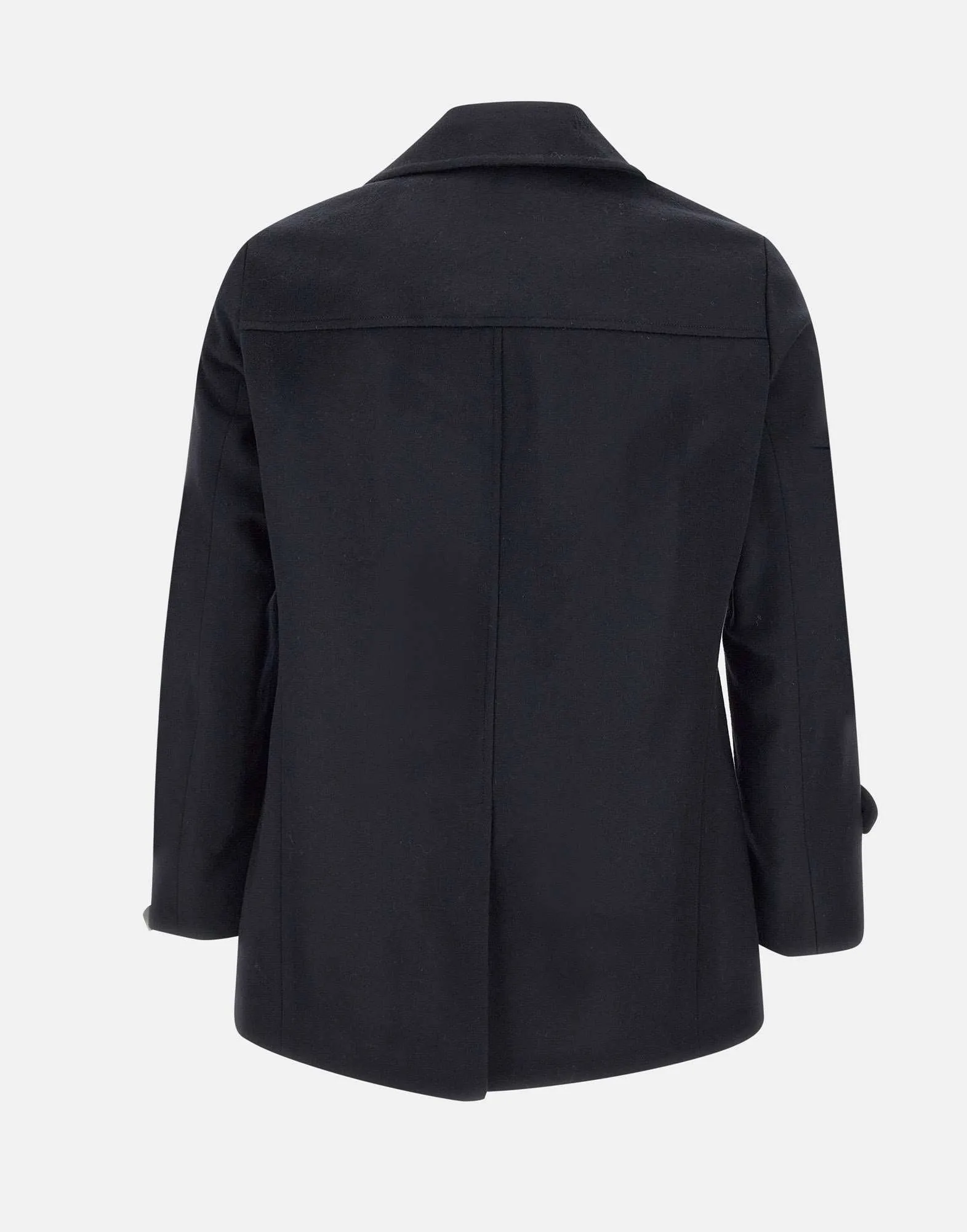 Men's Wool Cashmere Coat in Night Blue