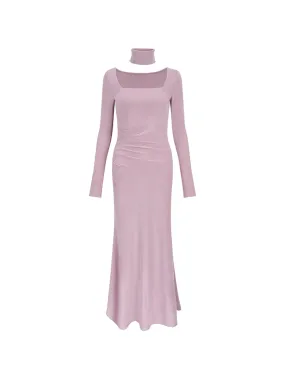 Neck warmer long dress (Pink)