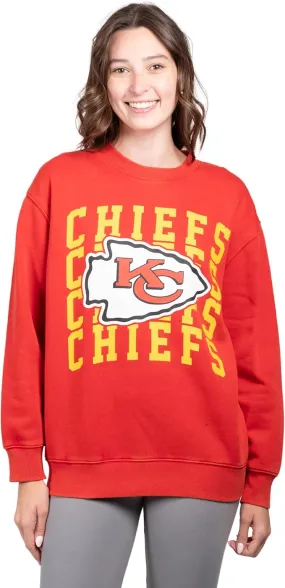 NFL Official Womens Super Soft Oversized Cozy Shirt|Kansas City Chiefs