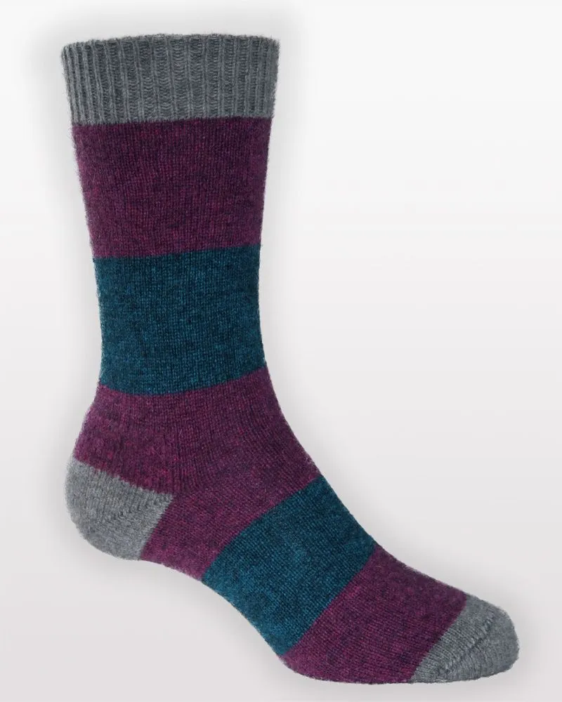 Noble Wilde Possum Merino Hoop Socks