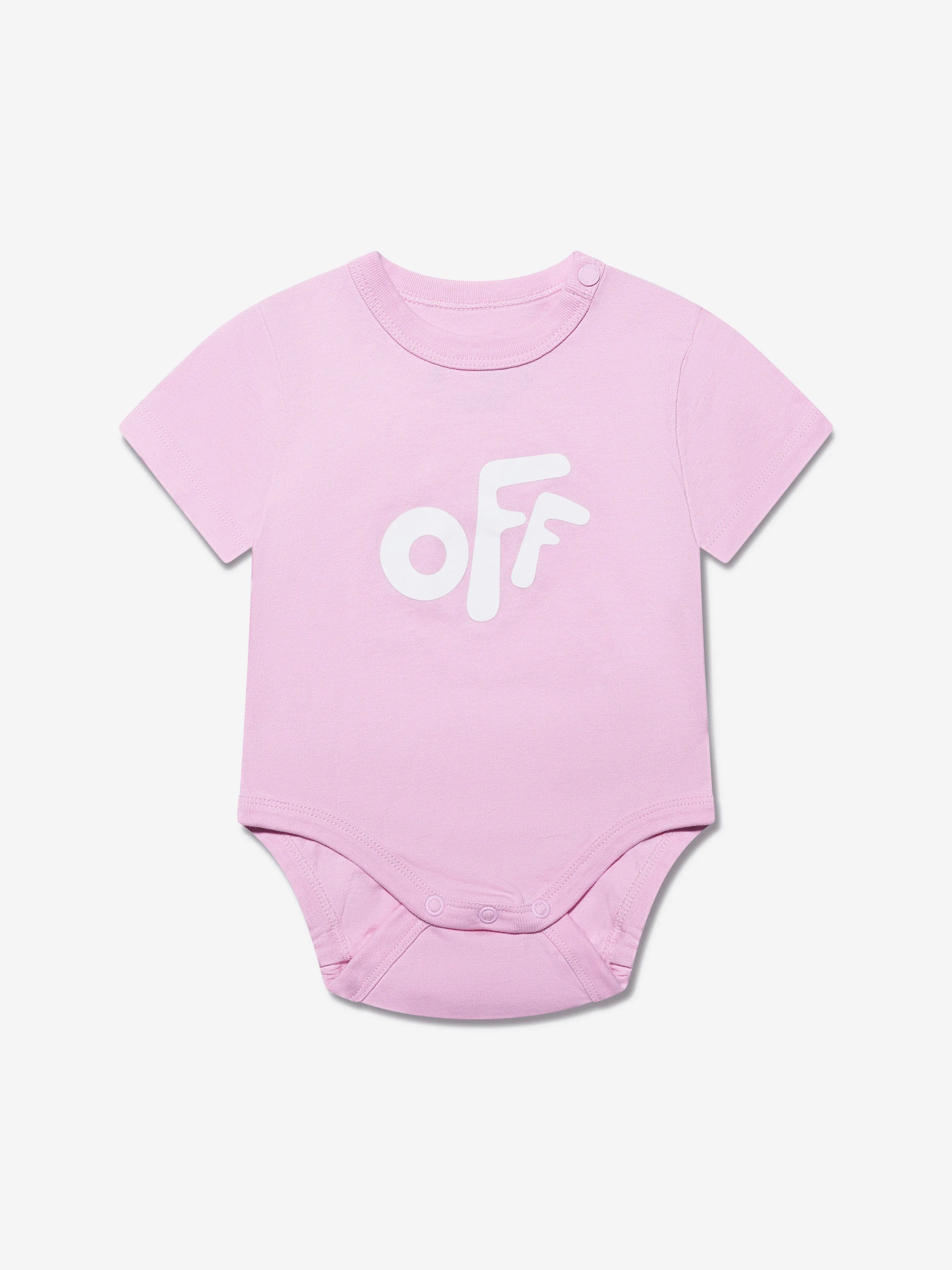 Off-White Baby Girls Bodysuit And Bib Set in Pink