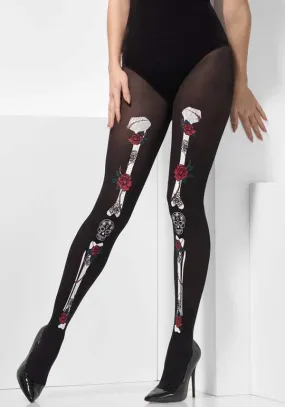 Opaque Day of the Dead [Black] | TIGHTS