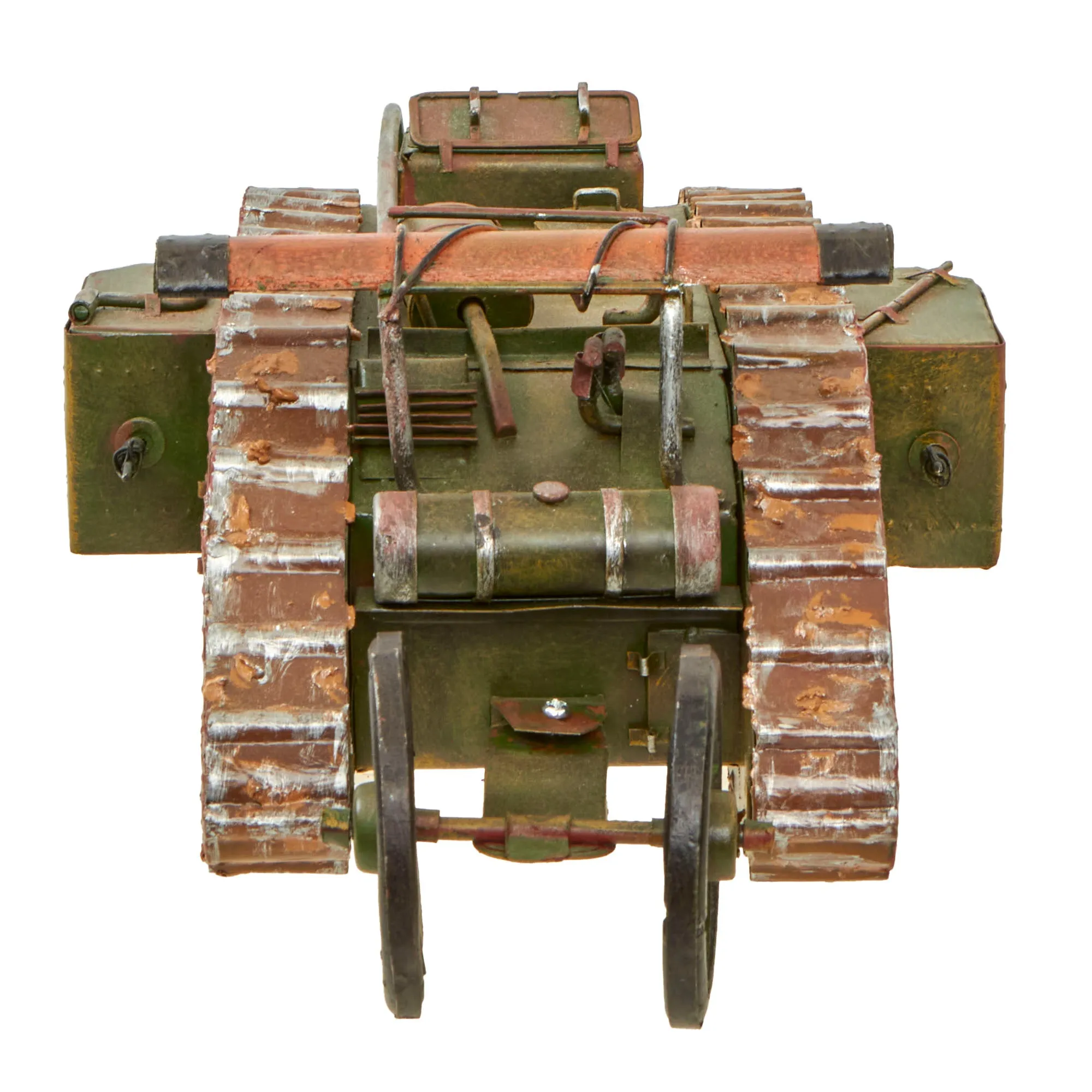 Original British WWI Mark IV (Male) Tank Contemporary Folk Art Steel Model - A.A.F. Tank Museum