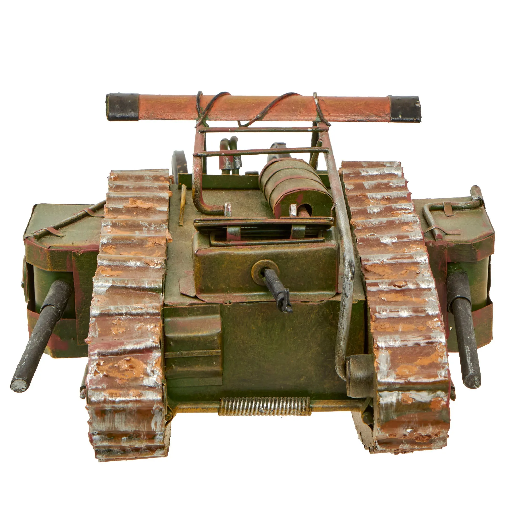 Original British WWI Mark IV (Male) Tank Contemporary Folk Art Steel Model - A.A.F. Tank Museum