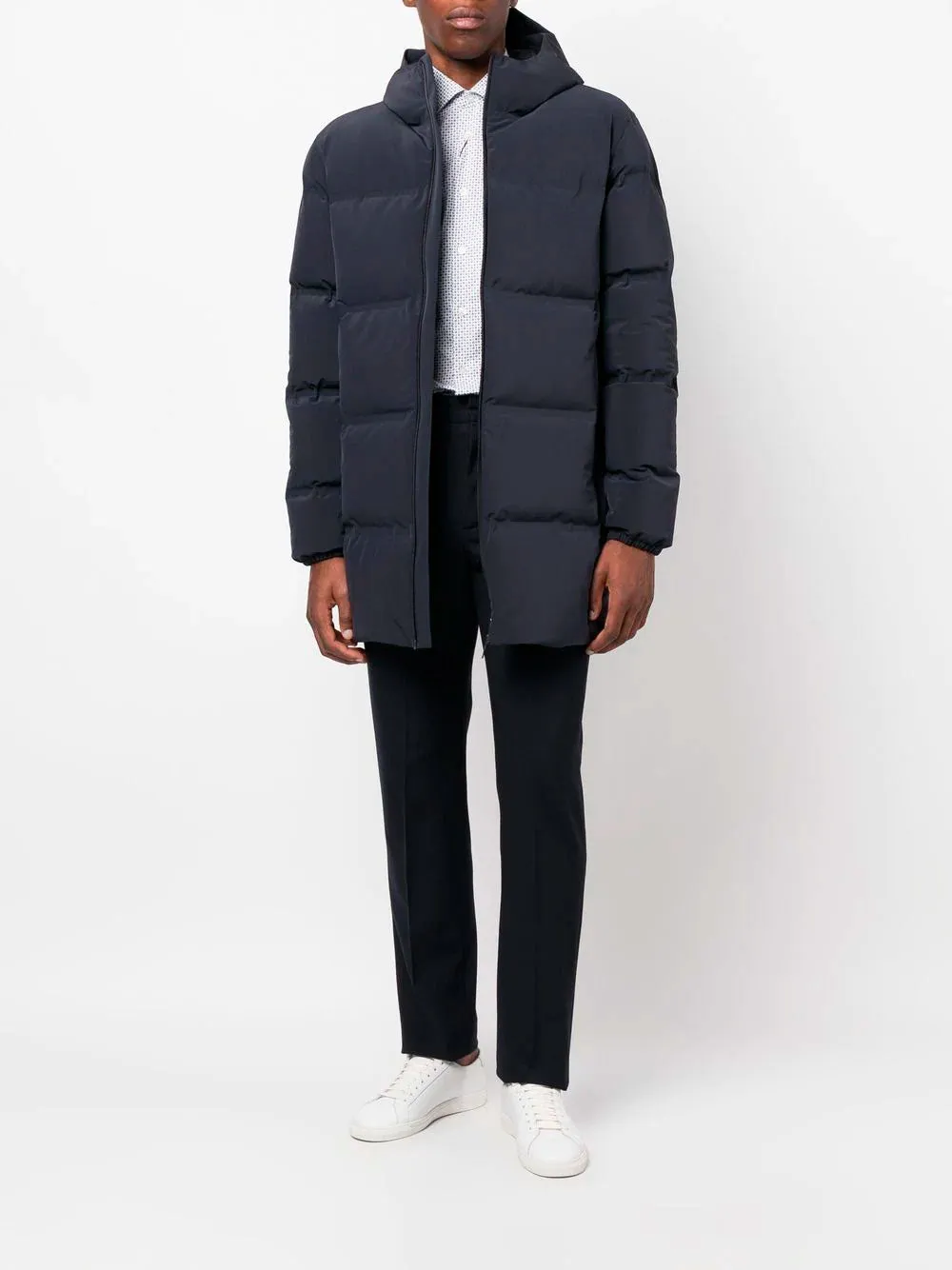 Padded mid-length coat