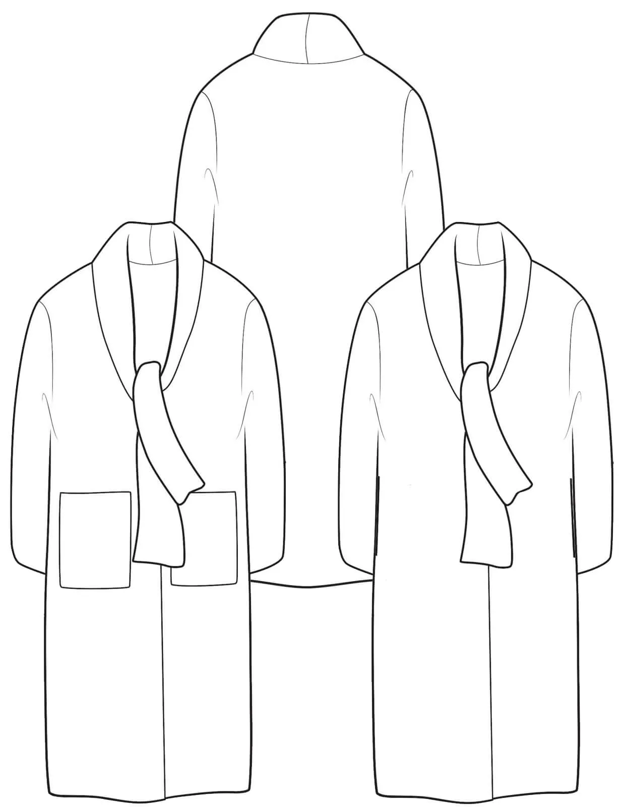 PDF Pattern - Tie Front Cardigan Coat | The Makers Atelier