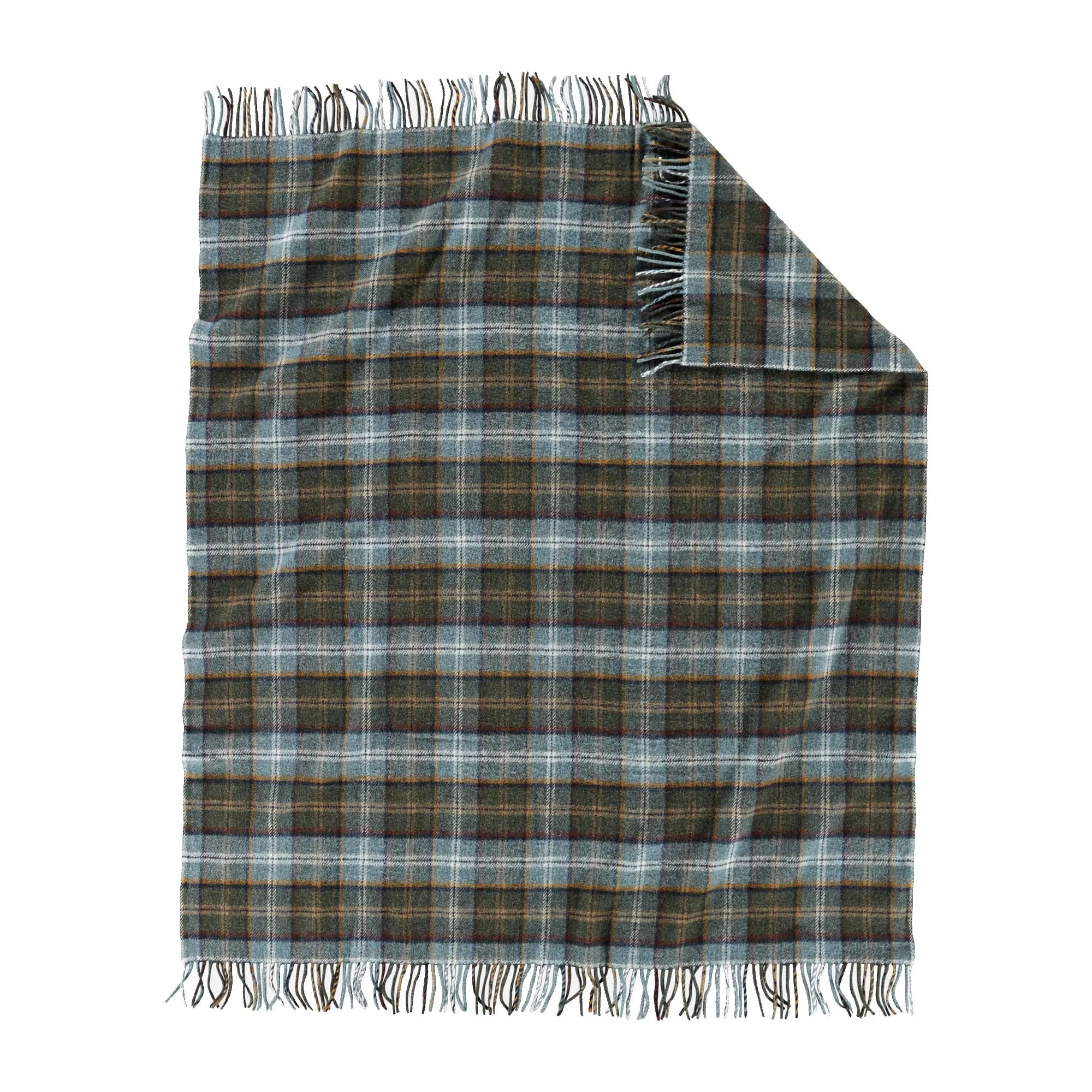 Pendleton Washable Eco-Wise Wool Throw Shale Plaid