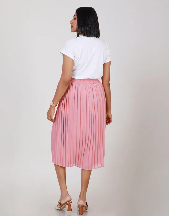 Plain Pleated Skirt