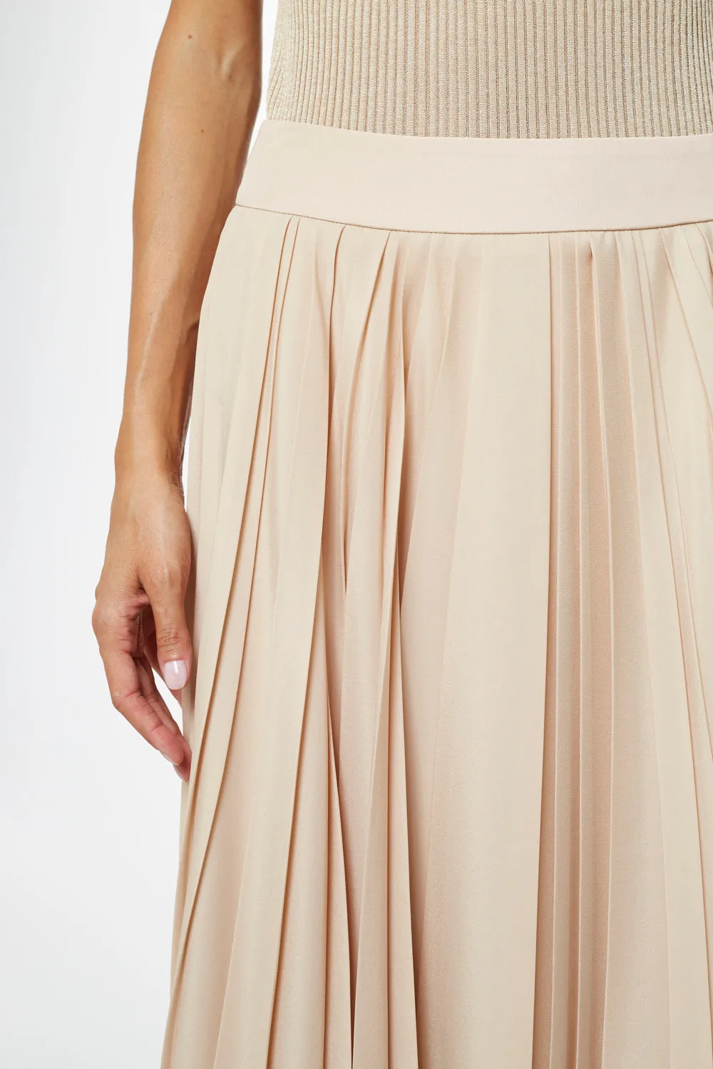 Pleated Skirt - Latte