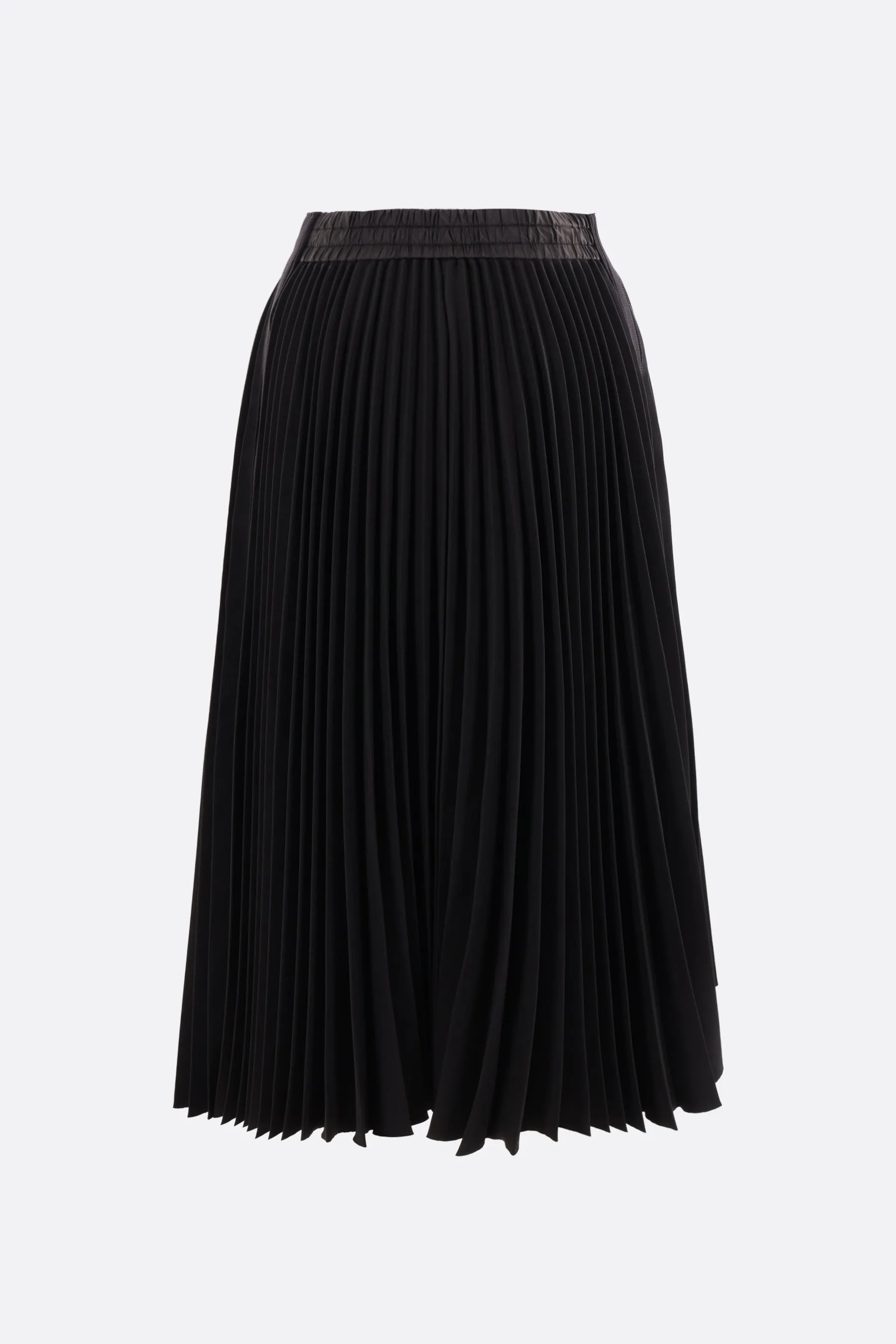 pleated technical jersey midi skirt