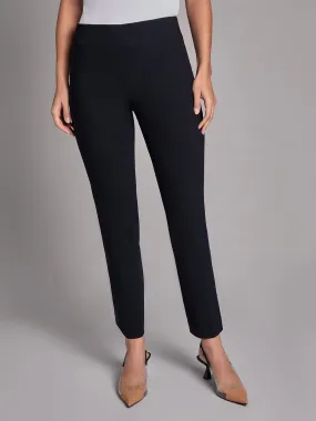 Pull-On Straight Leg Pants, Stretch Twill