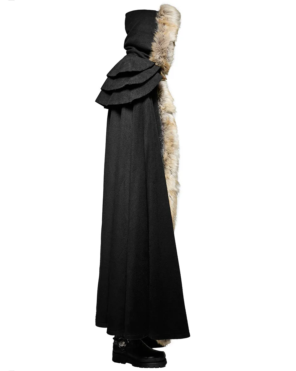 Punk Rave Winterfell Mens Cloak - Black