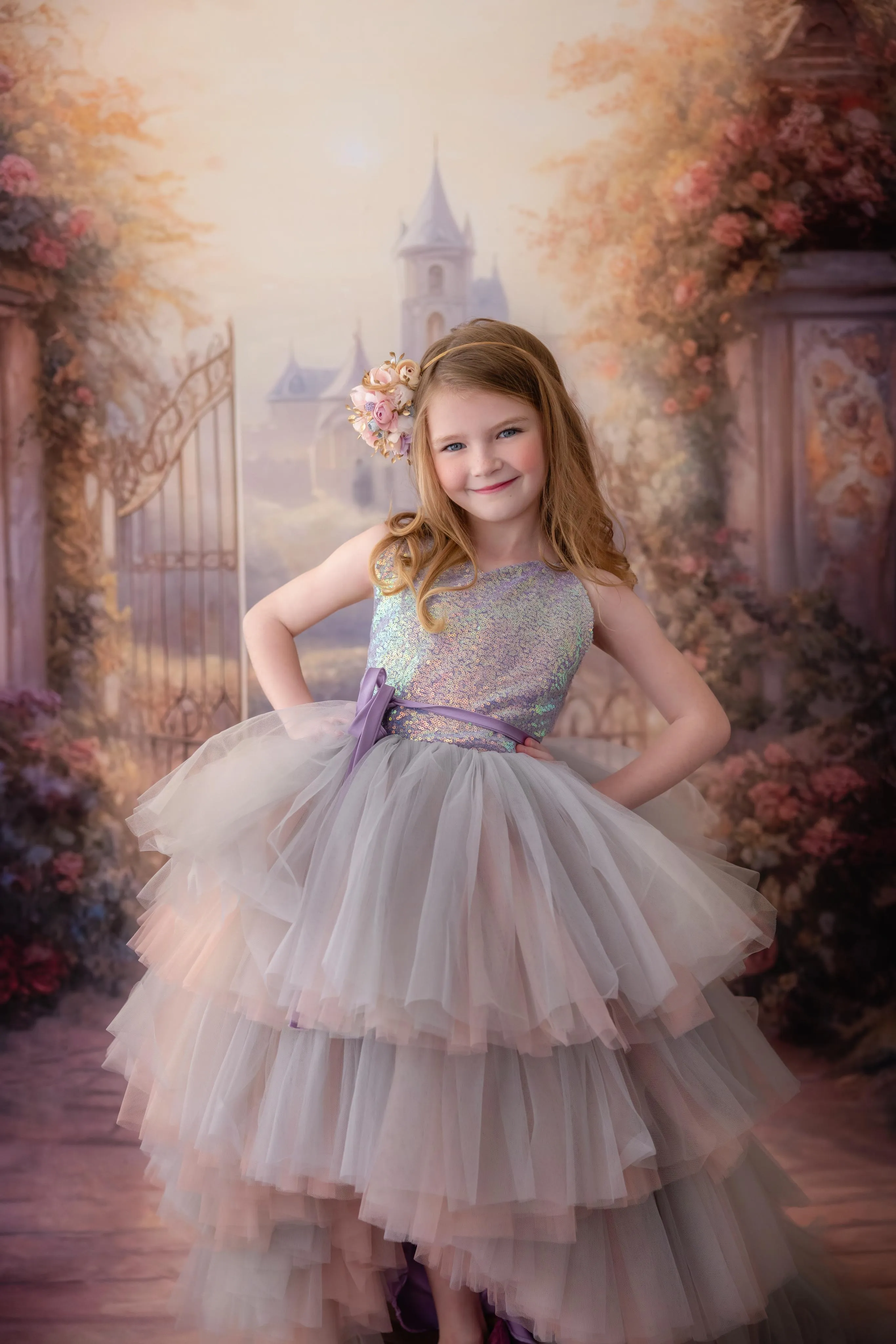 "Mermaid Kisses"- High Low Length Dress (7 Year - Petite 8 Year)