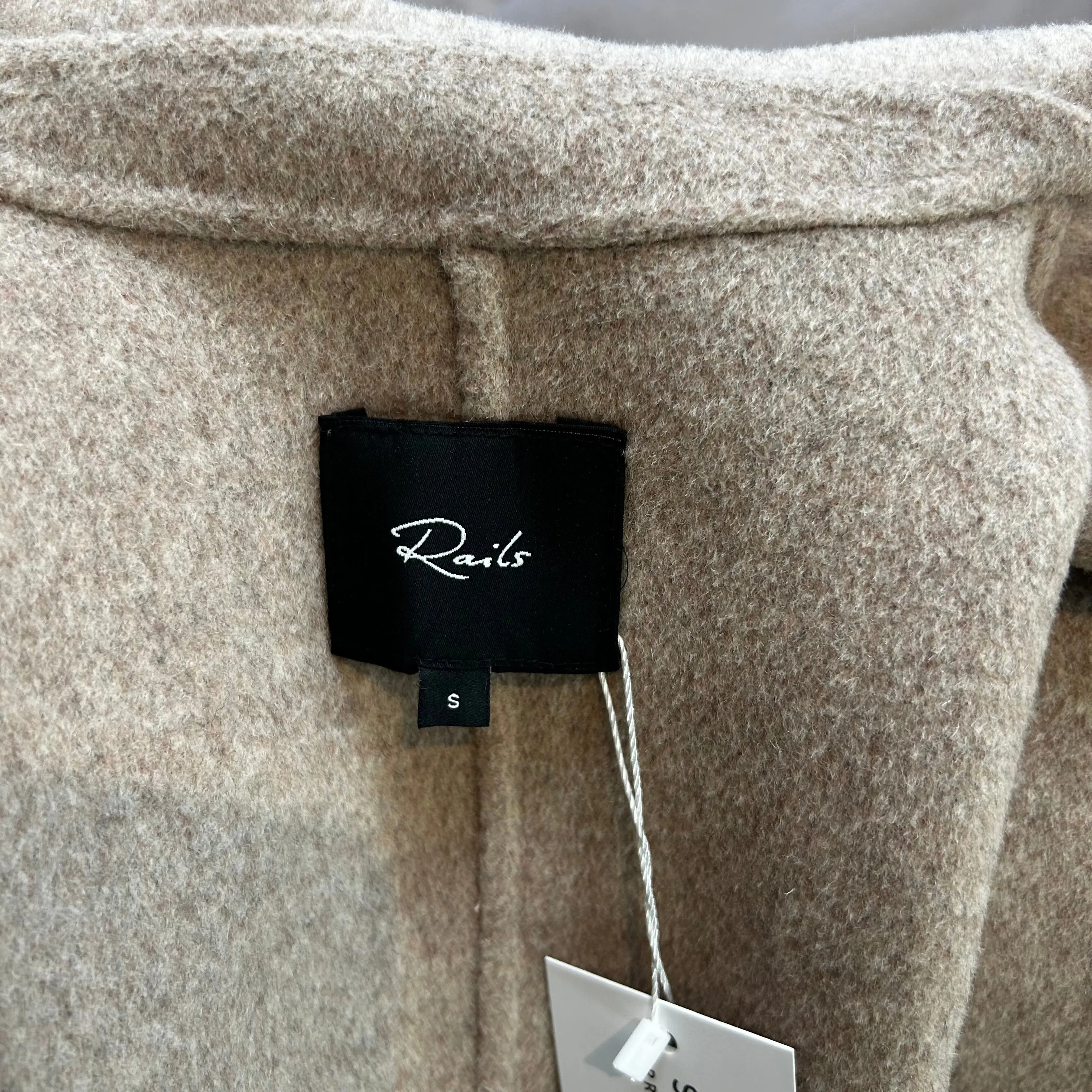 Rails Brand New £398 Fawn Wool Mix Everest Coat S