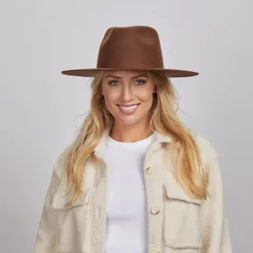 Rancher | Womens Wide Brim Felt Fedora Hat