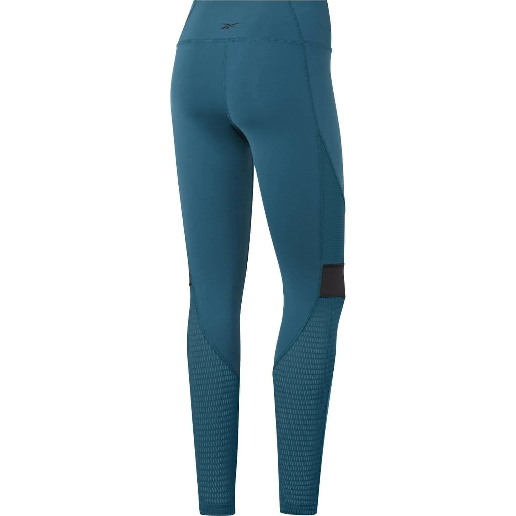 Reebok LUX 2.0 Mid Rise Womens Long Training Tights - Blue