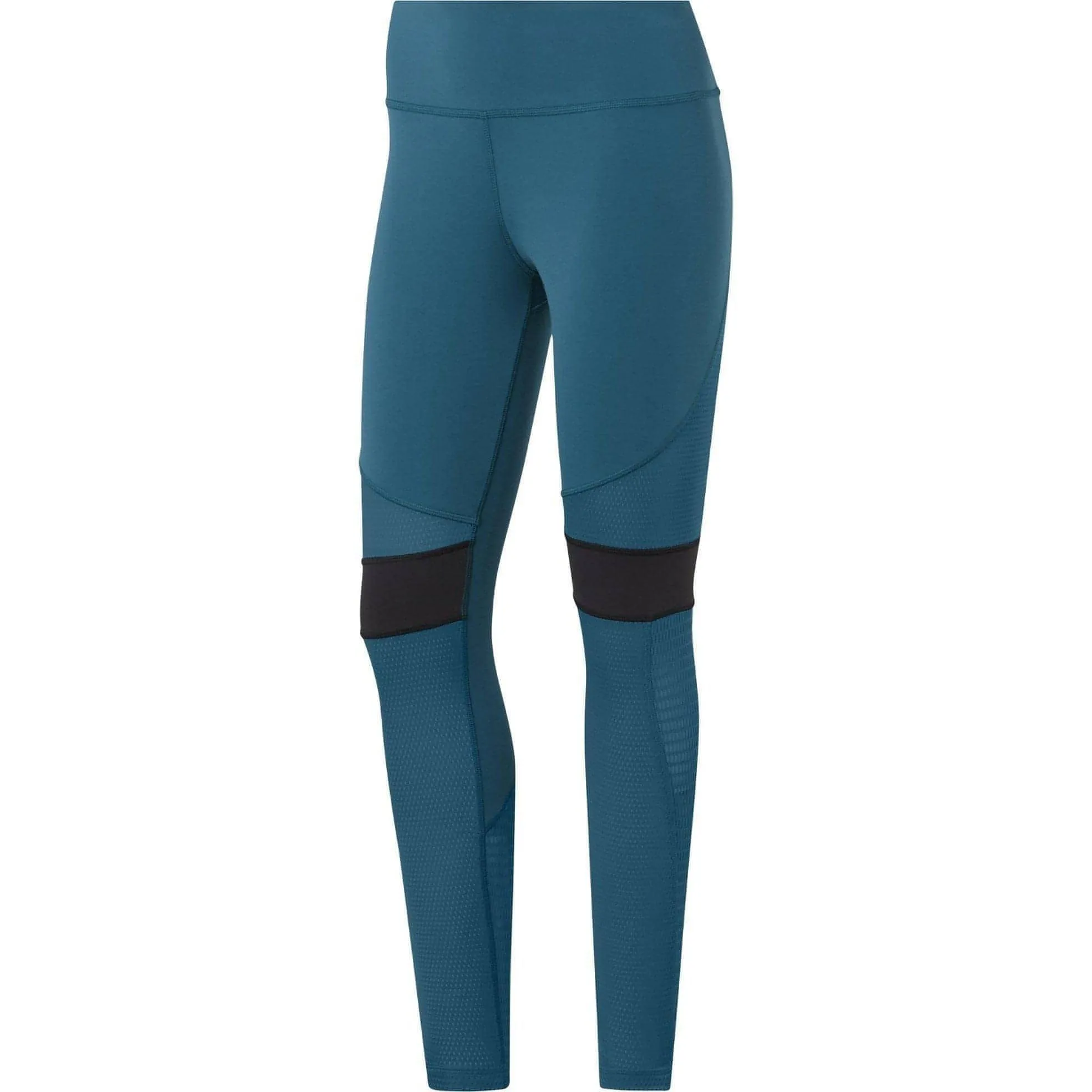 Reebok LUX 2.0 Mid Rise Womens Long Training Tights - Blue