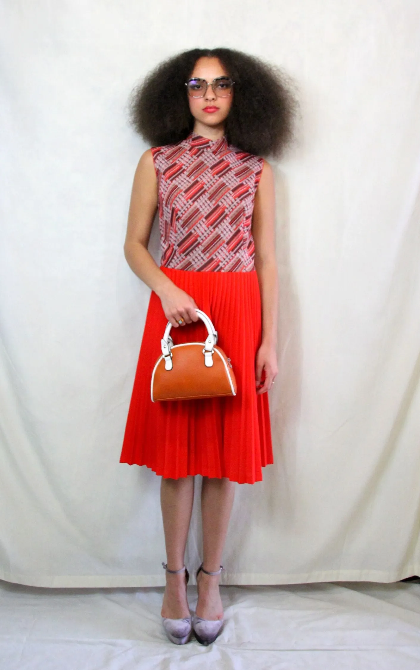 RENT Vintage 1960's Red Mod Dress