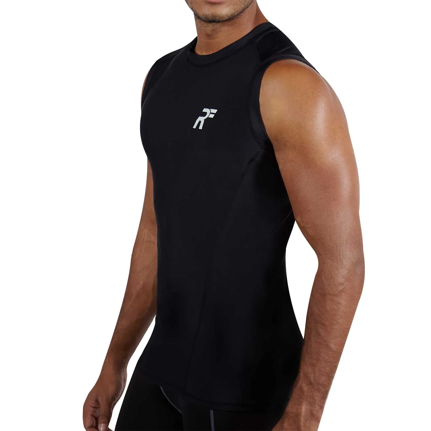 RunFlyte Men's Tech Flyte Compression Tank Top  Black/Grey