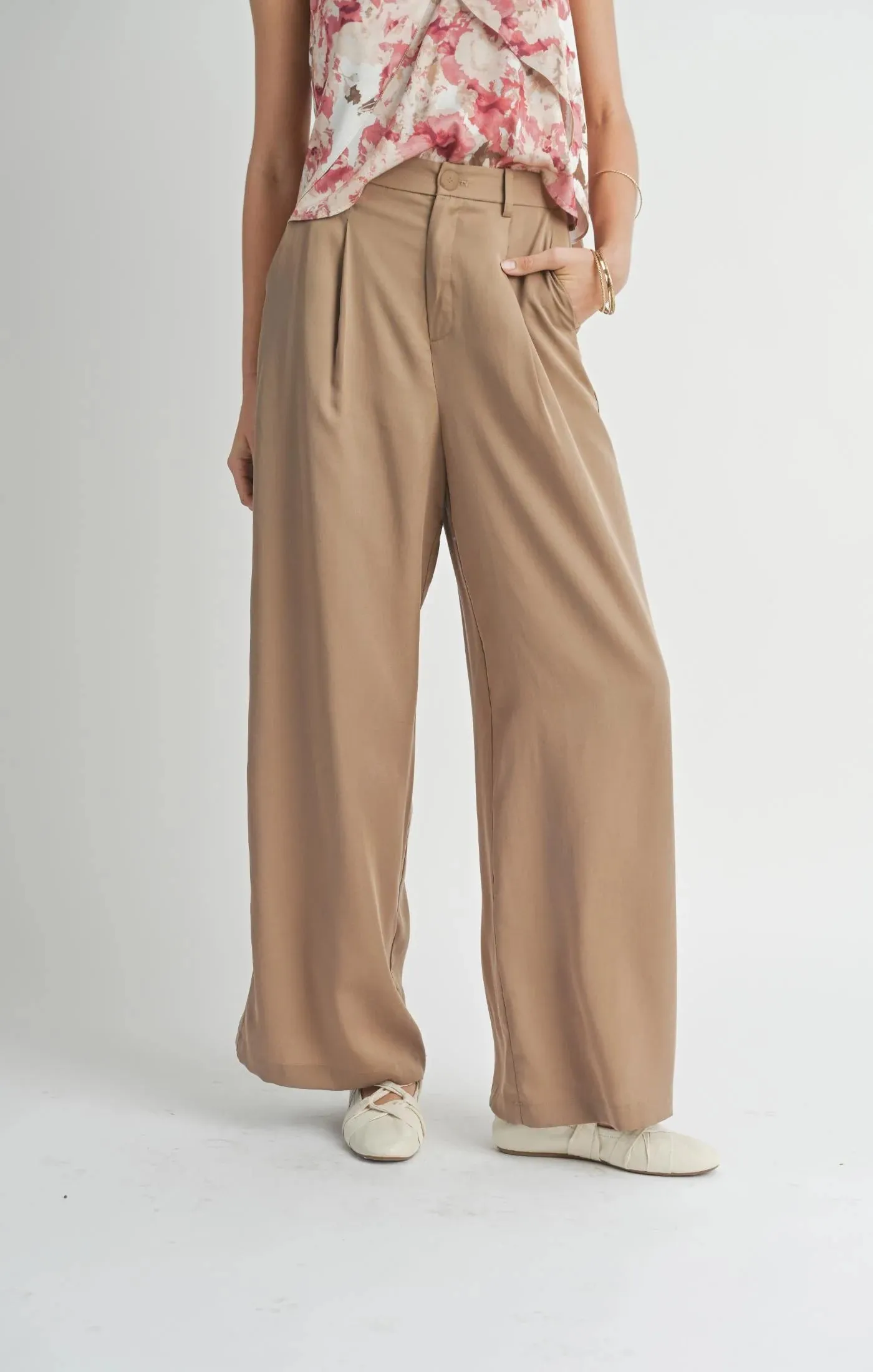 Sadie & Sage - Dress Code Pants-Dark Taupe