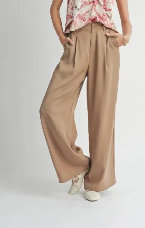 Sadie & Sage - Dress Code Pants-Dark Taupe