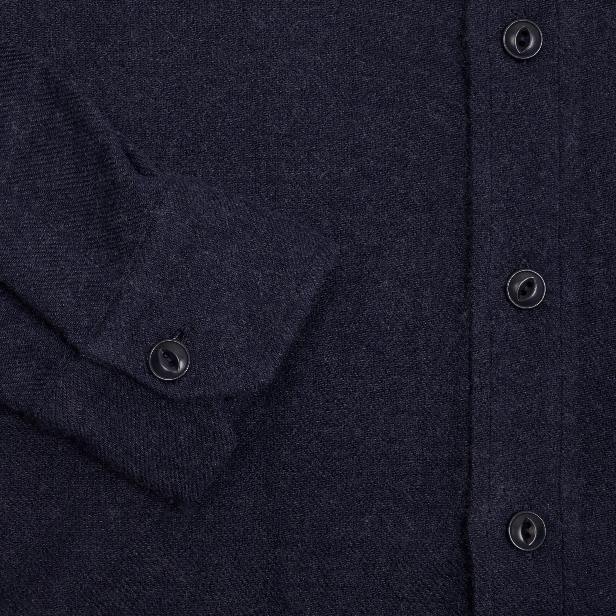 Salvatore Piccolo Linen Wool Shirt in Navy