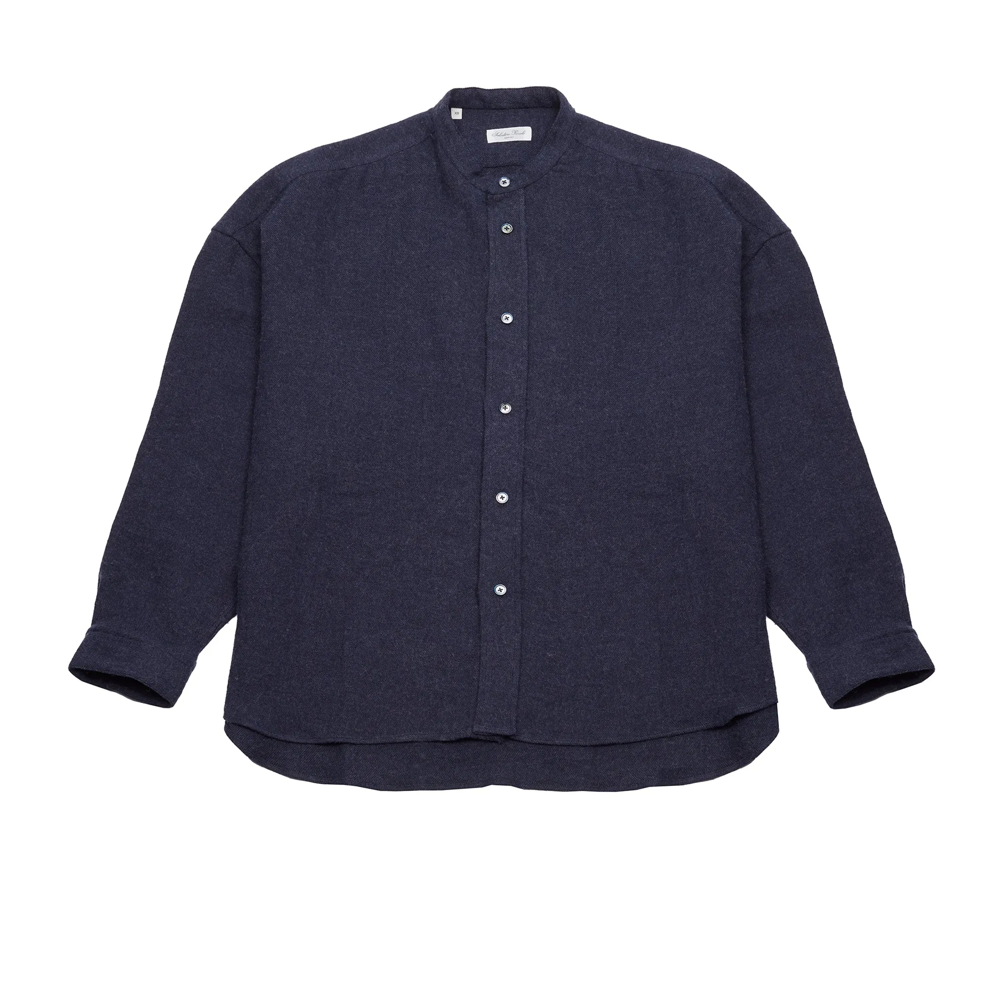 Salvatore Piccolo Women's Monica Linen Wool Shirt in Navy