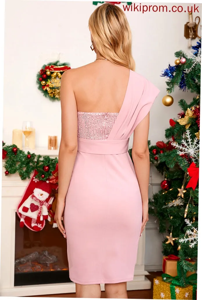 Sequined Sleeveless Elegant One Club Dresses Mini Sequins Dresses Shoulder Lillianna Bodycon