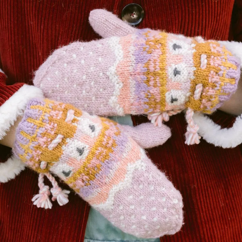 Sheep Mittens by French Knot: Lilac