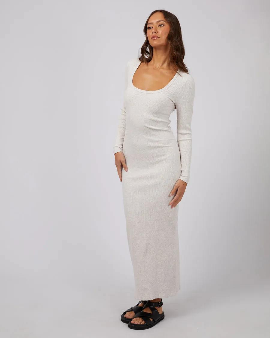 Silent Theory Hazel L/S Maxi Dress Oatmeal