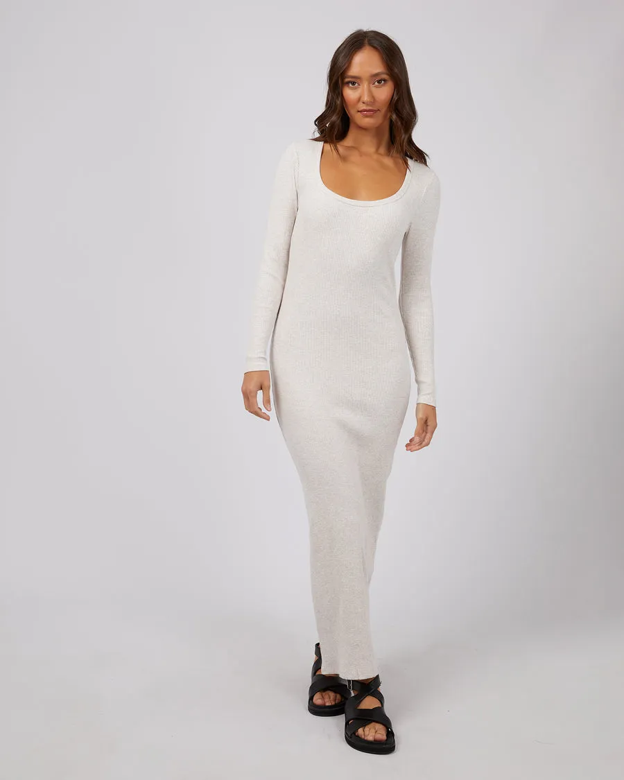 Silent Theory Hazel L/S Maxi Dress Oatmeal