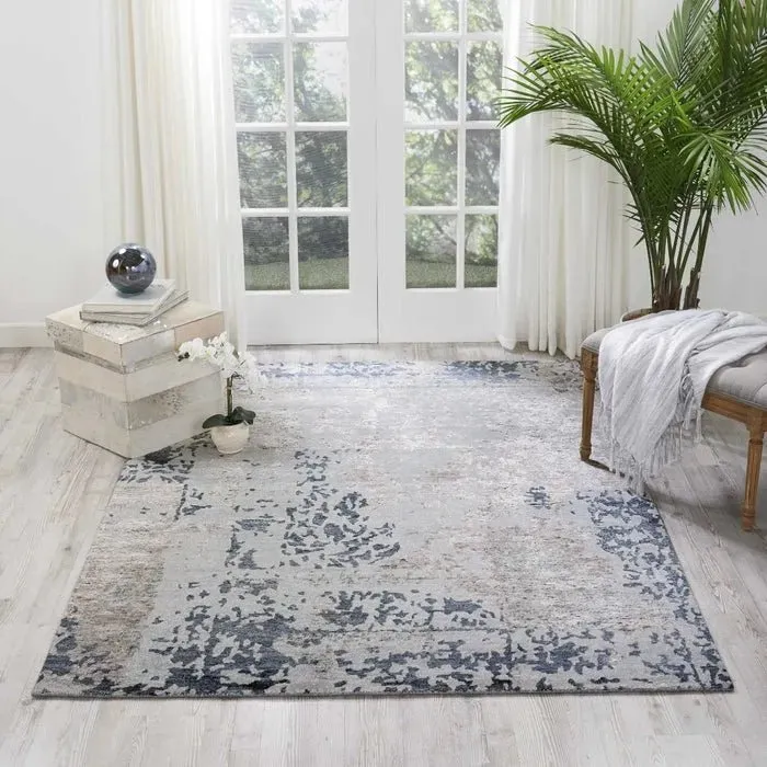 Silk Shadows SHA16 Silver Grey Rug