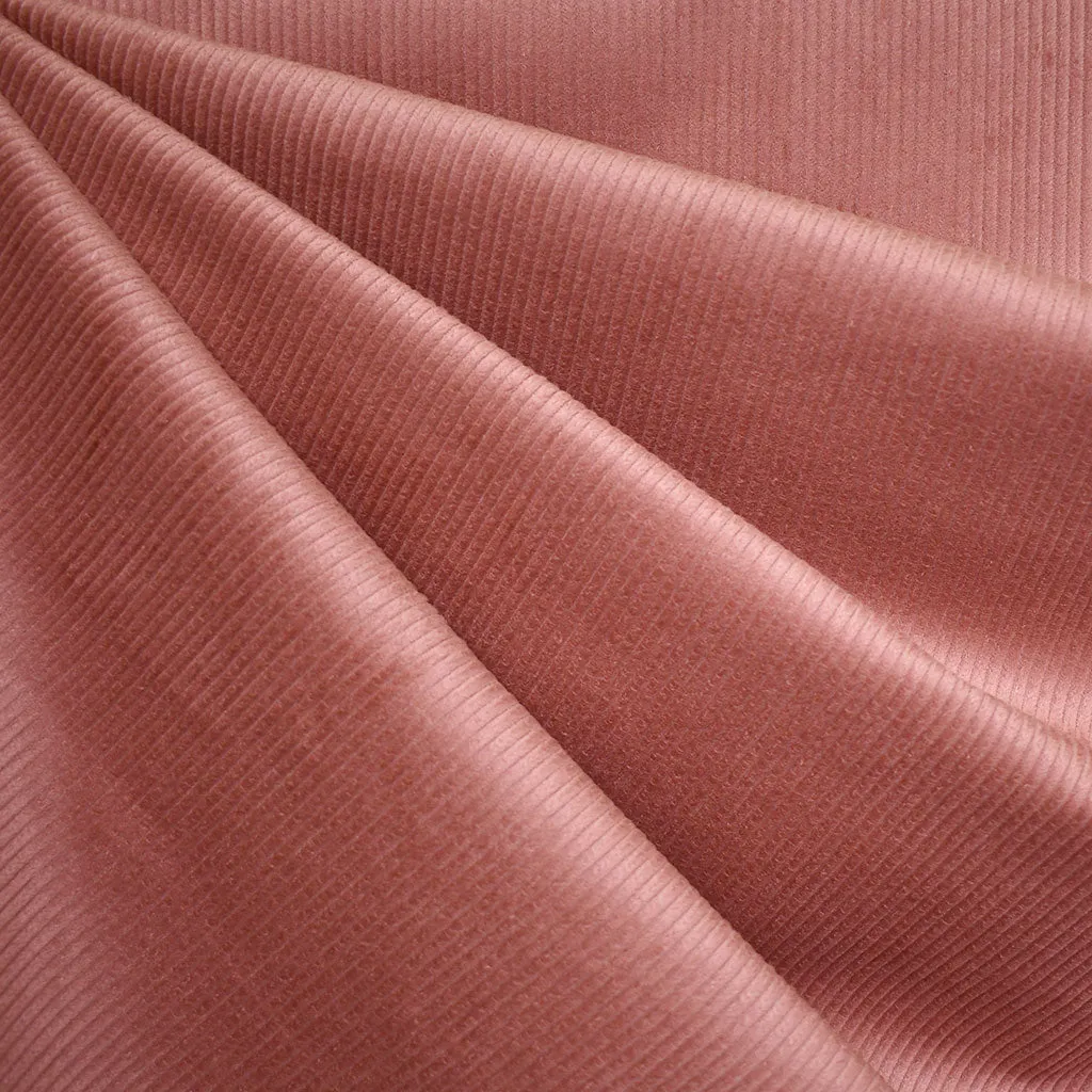 Stretch Mid Wale Corduroy Solid Rose