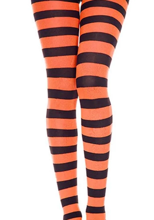 Striped [Black/Orange] | TIGHTS