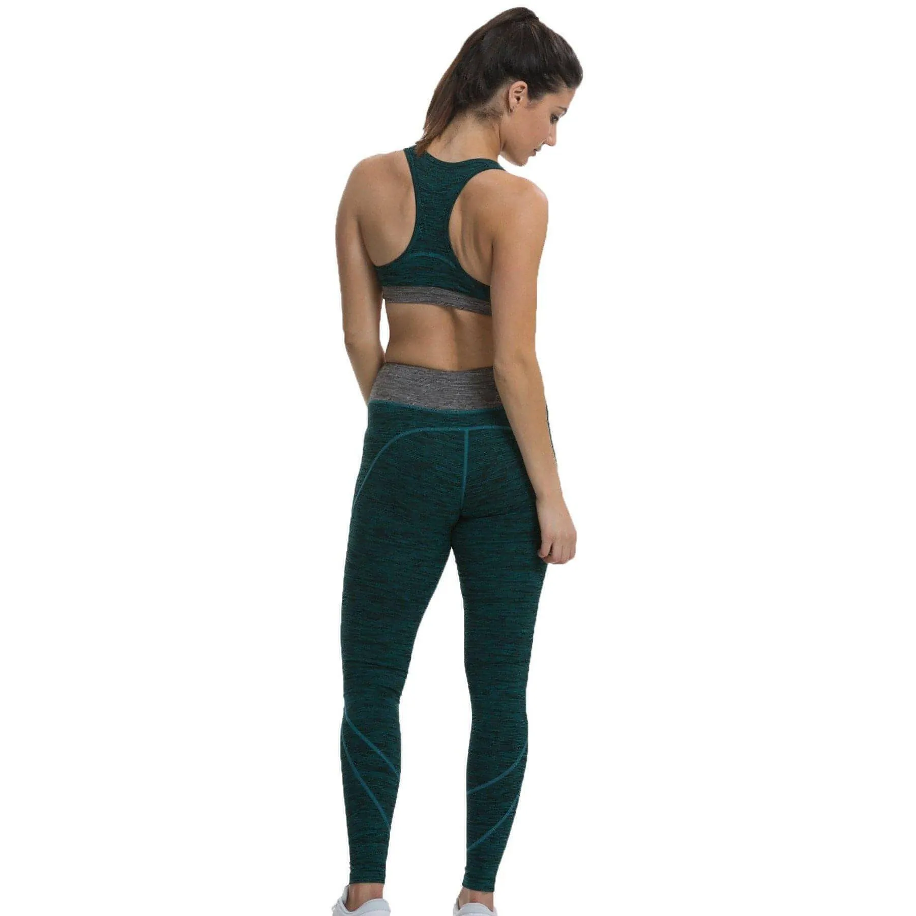 TCA Natural Performance Womens Long Running Tights - Green