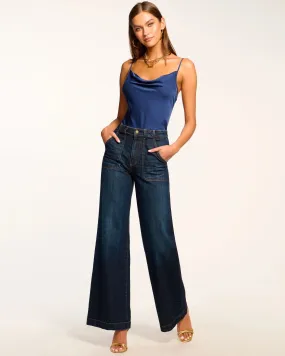 Theodora Wide Leg Jean - Dark Rinse