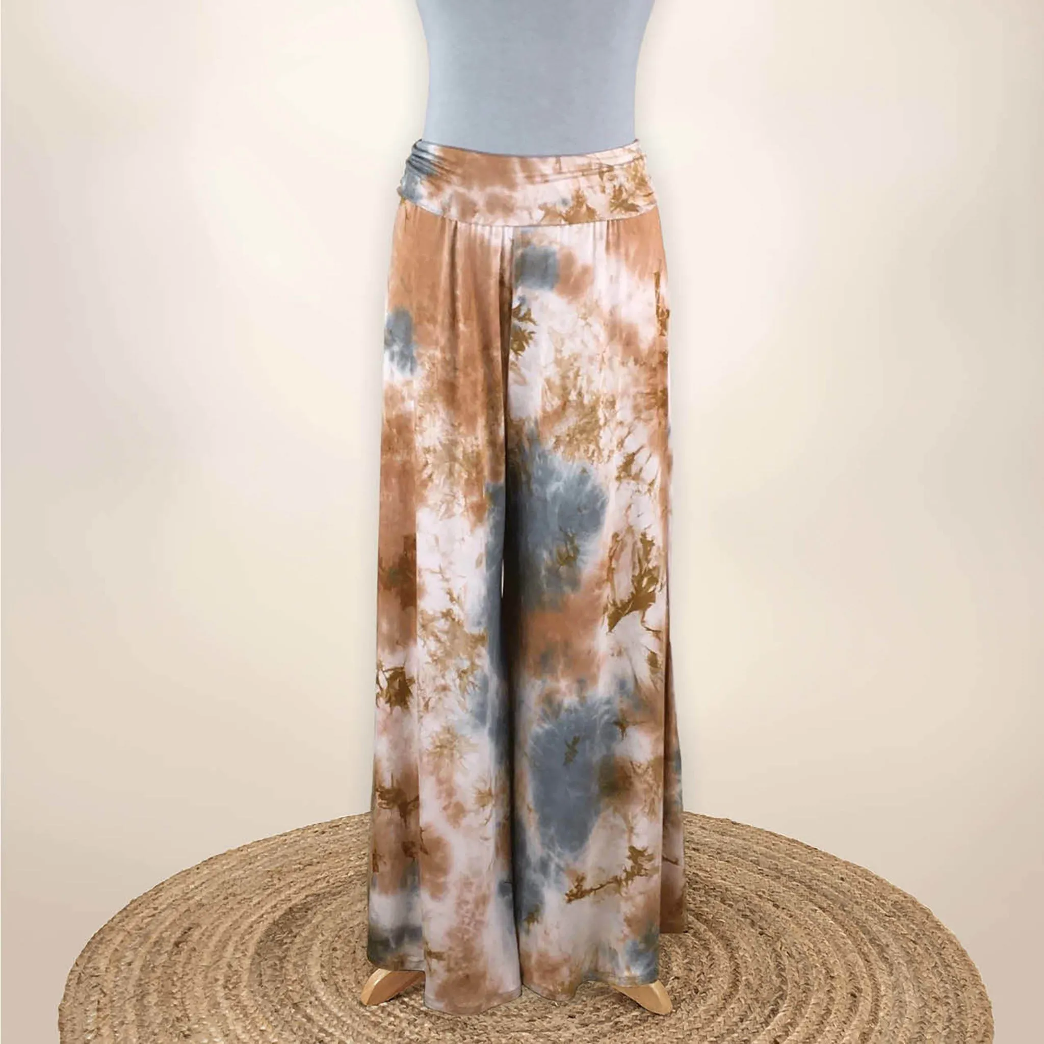 Tillie Tie Dye Loose Gaucho Pants - Nopal