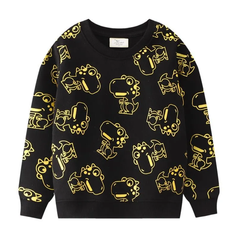 Toddler/Kid Boy's Dinosaur Print Fashion Sweatshirt