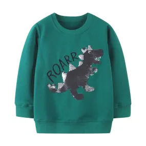 Toddler/Kid Boy's Dinosaur Print Sweatshirt