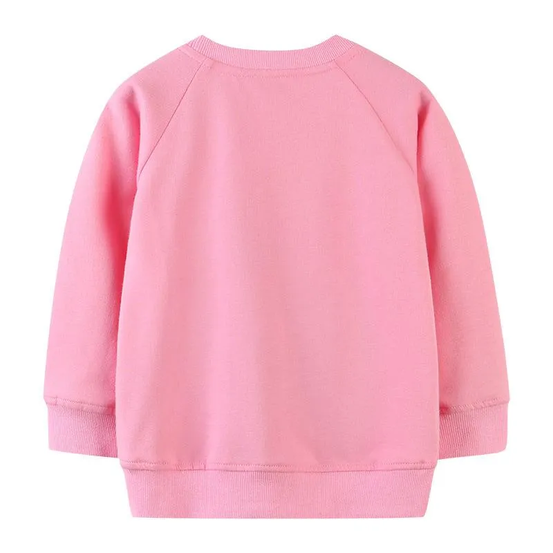 Toddler/Kid Girl's Casual Pink Sweatshirt