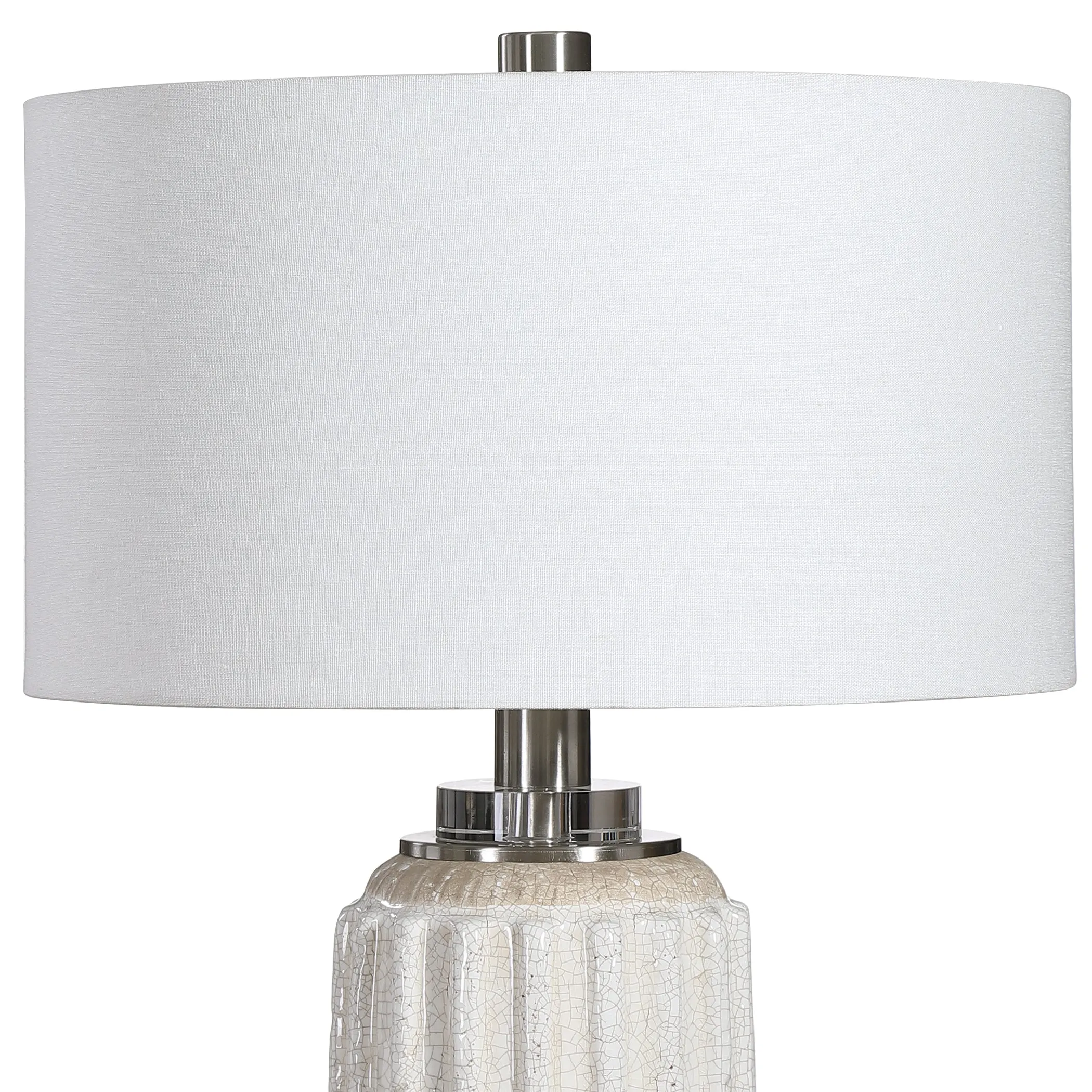 Uttermost Azariah White Crackle Table Lamp