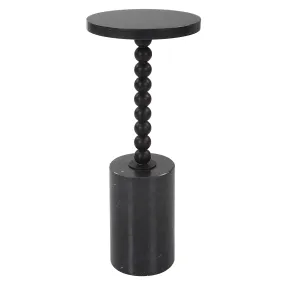 Uttermost Bead Black Marble Drink Table